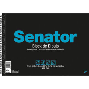 BLOCK DE DIBUJO SENATOR A4 C/MARGEN 150GR 20H